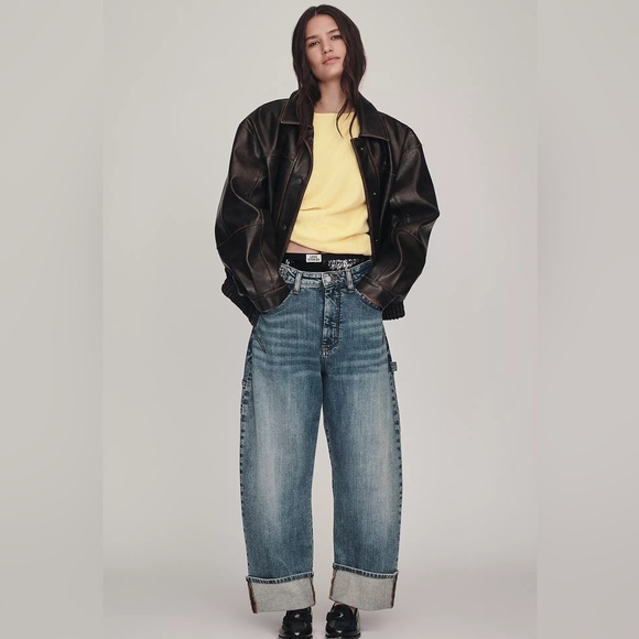 **NWT** Anthropologie’s Pilcro ~ Kayden Barrel Carpenter Jeans - Picture 2 of 5